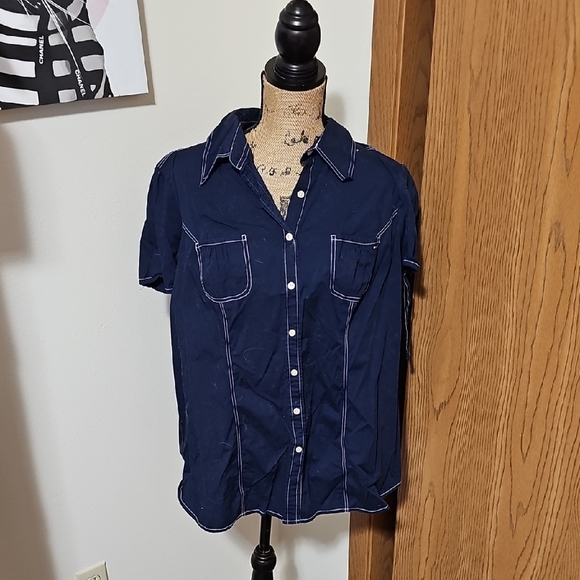 Tommy Hilfiger Tops - Tommy Hilfiger Navy Blue Shirt size 18.